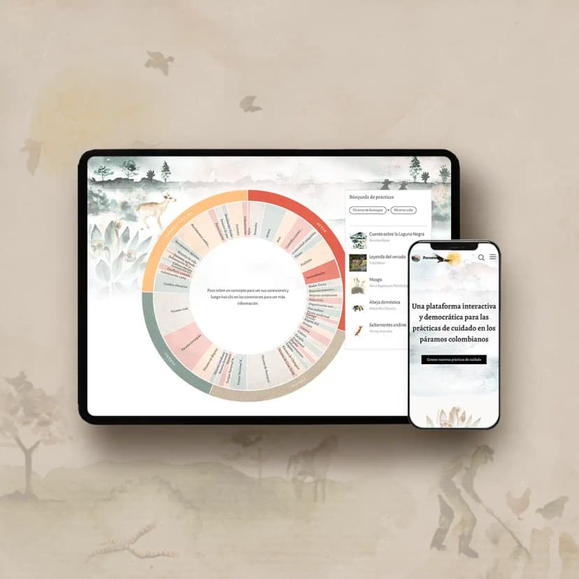 Paramunos website, an interactive platform for the care of the paramos in Colombia.